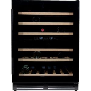 Vinata Premium 51 voor - Vrijstaand en Onderbouw - Zwart - 51 flessen - 82 x 59.5 x 58 cm - Glazen deur