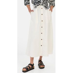 camel active A-lijnrok met elastische tailleband - Maat womenswear-34 - Wit