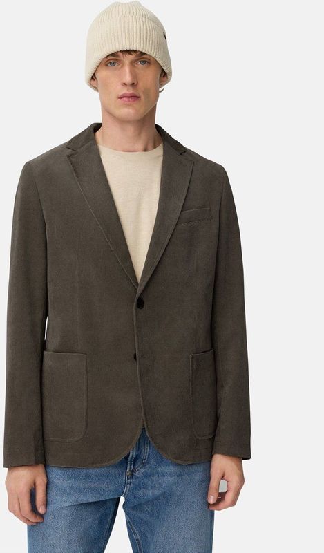 camel active - 2-knoops Colbert - Donker Khaki - Katoenmix