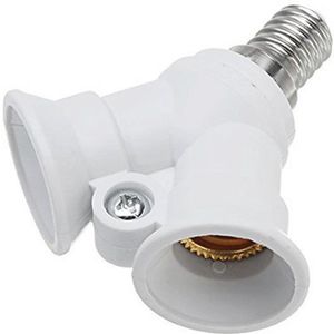 E14 naar 2 E14 Adapter - Lampenhouder Splitter voor Halogeen en LED Lampen