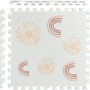 LOEF speelmat - puzzelmat - Speelmat - Dikke foam - Veilig spelen - Kindermat - Rainbow White