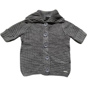Gebreid vest maat 128 grijs