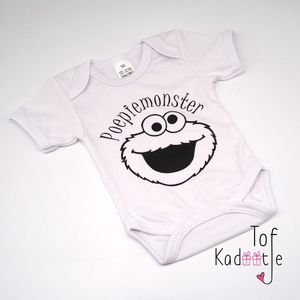 Romper Poepiemonster, maat 62