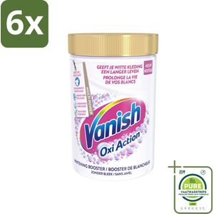 Vanish Oxi Action - Vlekkenverwijderaar Poeder - Zonder Bleek - Witte Was - 710 Gram - Voordeelverpakking - 6 stuks - Vlekkenverwijderaar - Witte Was