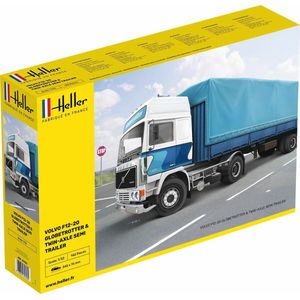 1:32 Heller 81703 Volvo F-12-20 Globetrotter w Twin-Axle semi trailer Plastic Modelbouwpakket