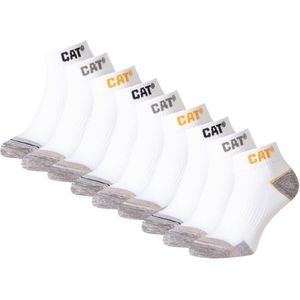 CAT Enkelsokken Heren Work Sneakers 9-paar Korte Werksokken Wit - Maat 39-42