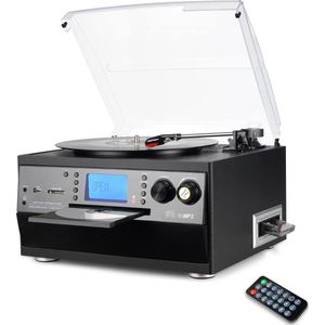 DailySupplies® Platenspeler Bluetooth met Speakers - CD Speler - LPS Vinyl - Retro - Zwart