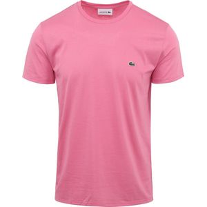 SINGLES DAY! Lacoste - T-Shirt Logo Roze - Heren - Maat XL - Regular-fit
