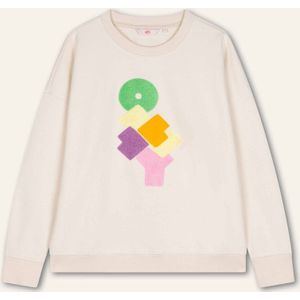 Oilily - Hoppin long sleeves sweat crew top - Wit - XXL