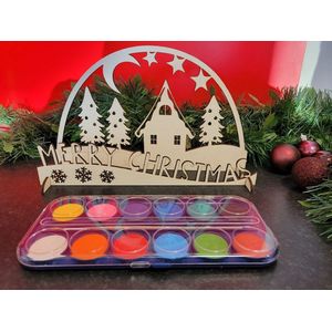 LBM - Kerstdorp met waterverf - set deel 7 - DIY Kerstmis