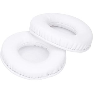 Allecto plus - Hoofdtelefoon Pads Kunstleer Oorkussens voor Mdr V55 - Wit - Compatibel met Athws70, Athws77, Athws99, Mdrv55, Mdrv500, Mdr7502