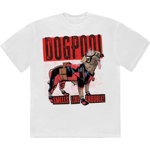 Marvel Deadpool - Dogpool Smells Like Trouble Heren T-shirt - XL - Wit