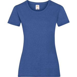 Fruit of the Loom Dames/vrouwen Lady-Fit Valueweight Short Sleeve T-Shirt (Pak van 5) (Retro Heather Royal)