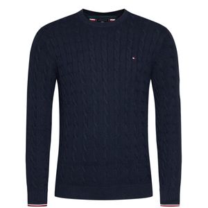 Tommy Hilfiger | Heren | Cable knit Jumper | Black Iris -Donker blauw | S