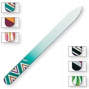 Top Choice Glazen Nagelvijl Dubbelzijdig 14cm - Diverse Patronen