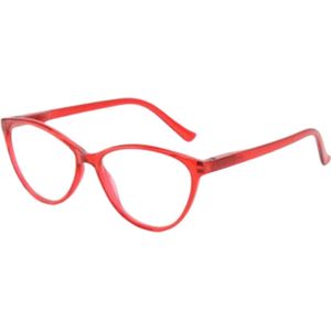 XYZ Eyewear Leesbril Rood +2.50 - Dames - Heren - Leesbrillen - Trendy - Lees bril - Leesbril met sterkte - Voordeel - Cateye - Met sterkte +2.50