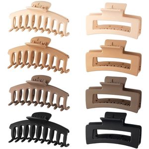 Haarklemmen groot voor dik haar 8 stuks - Haarklem Groot - Haarclips - Haarklem voor dames - Bananenklem - Haarclips Dames Nude