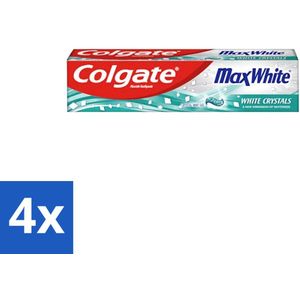 4 x Colgate - Max White - Whitening Crystals - Tandpasta - 100ml - Tandpasta - Whitening - Wittere Tanden - Vlekken Verwijderen - Colgate