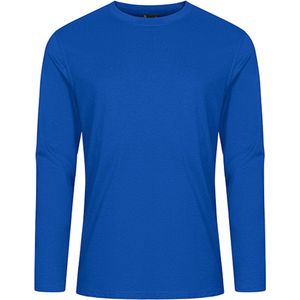 Kobalt Blauw t-shirt lange mouwen merk Promodoro maat 4XL