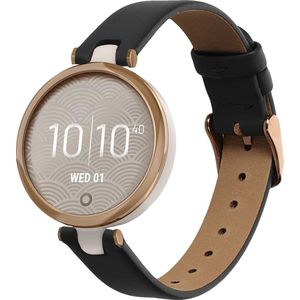 Kwmobile Lederen Horlogebandje Voor Garmin Lily Sport - Zwart