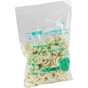 Vingercondoom - Poedervrij Latex - 100 Stuks