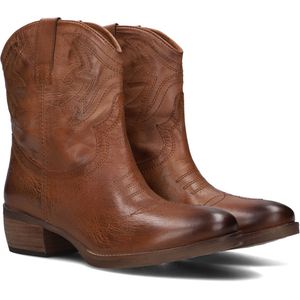 Notre-V 851 Enkellaarsjes Dames - Cognac - Maat 38
