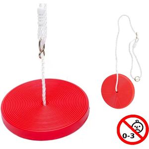 Schommelzitje Disc 28 cm – Kinderschommel voor Buiten – Duurzaam en Veilig - Rood