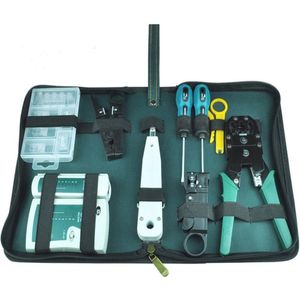 Kabel Tester en Gereedschap Set voor Netwerkinstallatie - RJ11 RJ45 CAT5 Hulpstukken en Tools