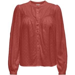 JDY - JDYJADE LIFE DOBBY LACE - Blouse - Viscose - Lange Mouwen - Kanten Detail
