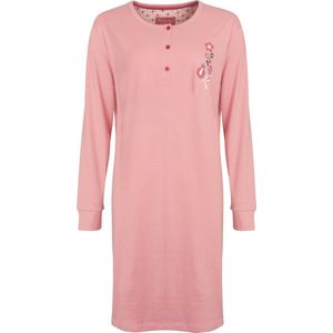 Tenderness Dames Nachthemd - Polo Sluiting - Katoen - Roze - Maat L