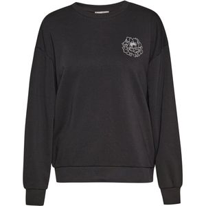Usha - Sweatshirt - Zwart/Wit - Ronde Hals - Lange Mouw - Wijde Pasvorm