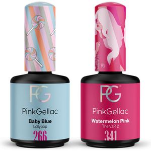 Pink Gellac Voordeelbundel Gelnagellak - Baby Blue en Watermelon Pink