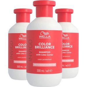Wella Invigo Color Brilliance Shampoo Gekleurd & Fijn Haar 300ml - 3 Stuks - Voordeelverpakking