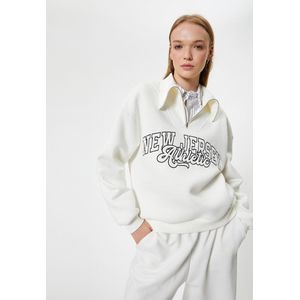 Halve ritssluiting Met drukwerk Sweatshirt