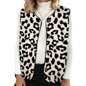 Mouwloos teddy fleece vest dames - Elegant en knuffelig vest voor herfst en winter