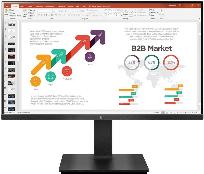 LG 24BP450S computer monitor 60,5 cm (23.8") 1920 x 1080 Pixels Full HD Zwart