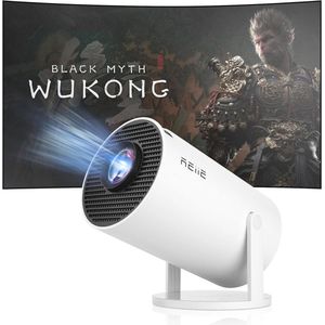 Draagbare Mini Projector 2024 met WiFi en 180 Graden Rotatie
