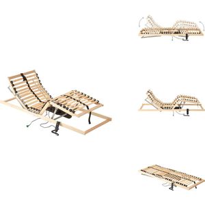 vidaXL Bedbodem - Bedbodems - Lattenbodem - Lattenbodems - Lattenbodem met 28 latten 7 zones elektrisch 100x200 cm