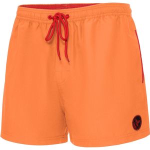 Ladeheid LA-LA40-199-SWS Heren Zwembroek - Zwemshorts - met zijzakken en achterzak - sneldrogend - met binnenslip van mesh - Koordsluiting - Polyester - Oranje – 5XL