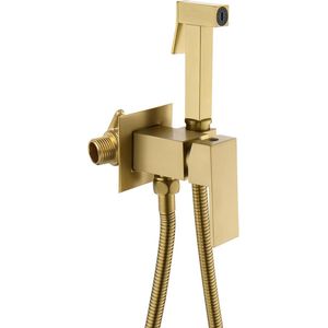 JGS ® Luxueuze Goudkleurige Handdouche voor Toilet en Bidet met Verstelbare Waterstraa met 1,5 m doucheslang