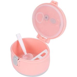 Opbergdoos voor reismelkpoeder - Draagbare container met handvat en schep voor outdoor-activiteiten op reis (S-Roze)