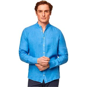 HACKETT Garment Dyed P-shirt Met Lange Mouwen Heren - Blue - L