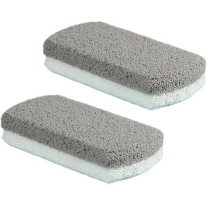 Puimsteen - 2 stuks - 10*5*2cm - Dubbel glazen voetmassage-instrument - Dubbelzijdige exfoliërende puimsteen - Verwijdert dode huidcellen - Scrub met hoge dichtheid - Gemakkelijke exfoliatie