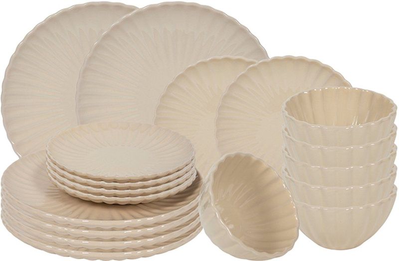 Serviesset - Beige - 18-delig