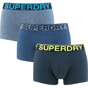 Superdry 3P boxer trunks basic blauw - XL