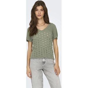 ONLY - ONLBECCA LIFE SS V-NECK TOP KNT - Dames - Gebreide truien