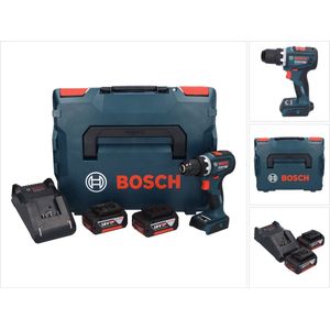 Bosch GSR 18V-90 C Professionele accuschroefboormachine 18 V 64 Nm borstelloos + 2x accu 5.0 Ah + lader + L-Boxx