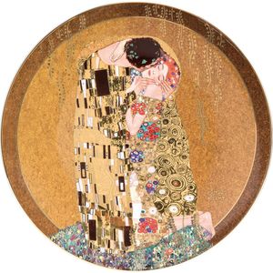 Goebel - Gustav Klimt | Decoratief bord De Kus | Porselein - 36cm - Limited Edition - met echt goud