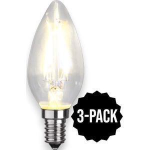 3-Pack | Filament Kaarslamp - E14 - 2W - Extra Warm Wit - 2700K