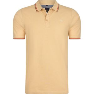 Mario Russo Polo shirt Edward - Polo Shirt Heren - Poloshirts heren - Katoen - 4XL - Beige